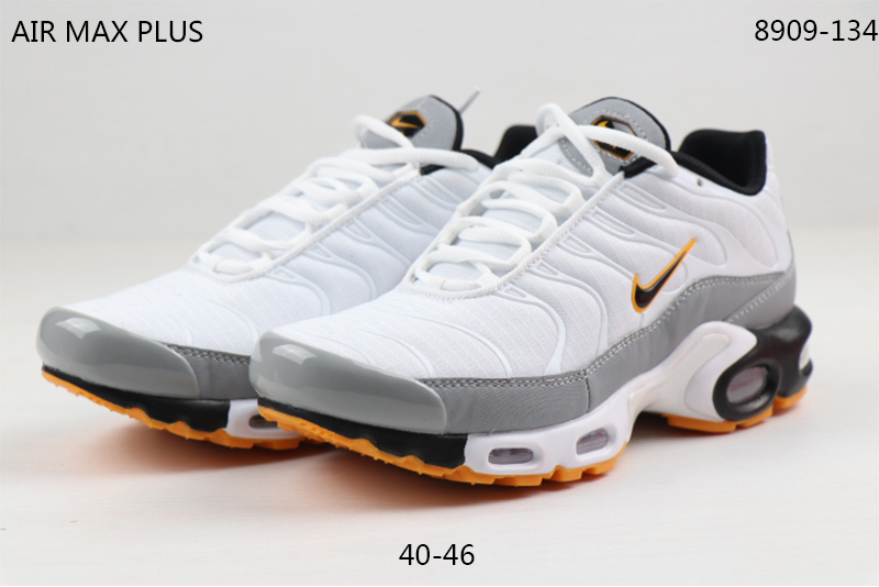 2020 Nike Air Max TN Plus White Grey Yellow Black Shoes